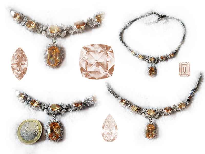 Collier zirconia topaze fumée C172 NACRELUNE collier