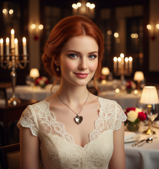 Pendentif coeur en cristal : choisissez votre couleur NACRELUNE pendentif