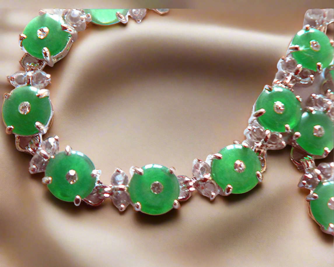collier en zirconia imitation emeraudes