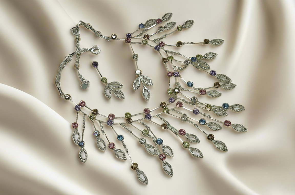 Parure en strass multicolores NACRELUNE parure