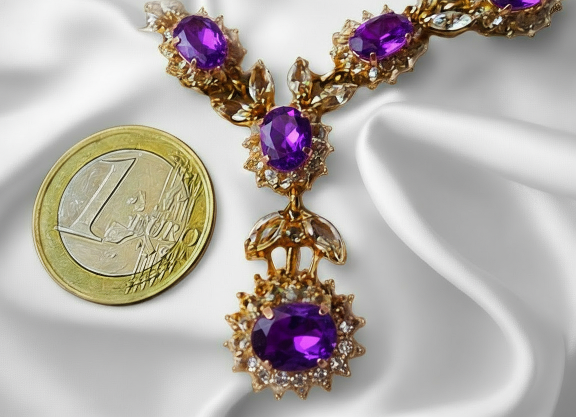 Parure zirconia améthyste NACRELUNE parure