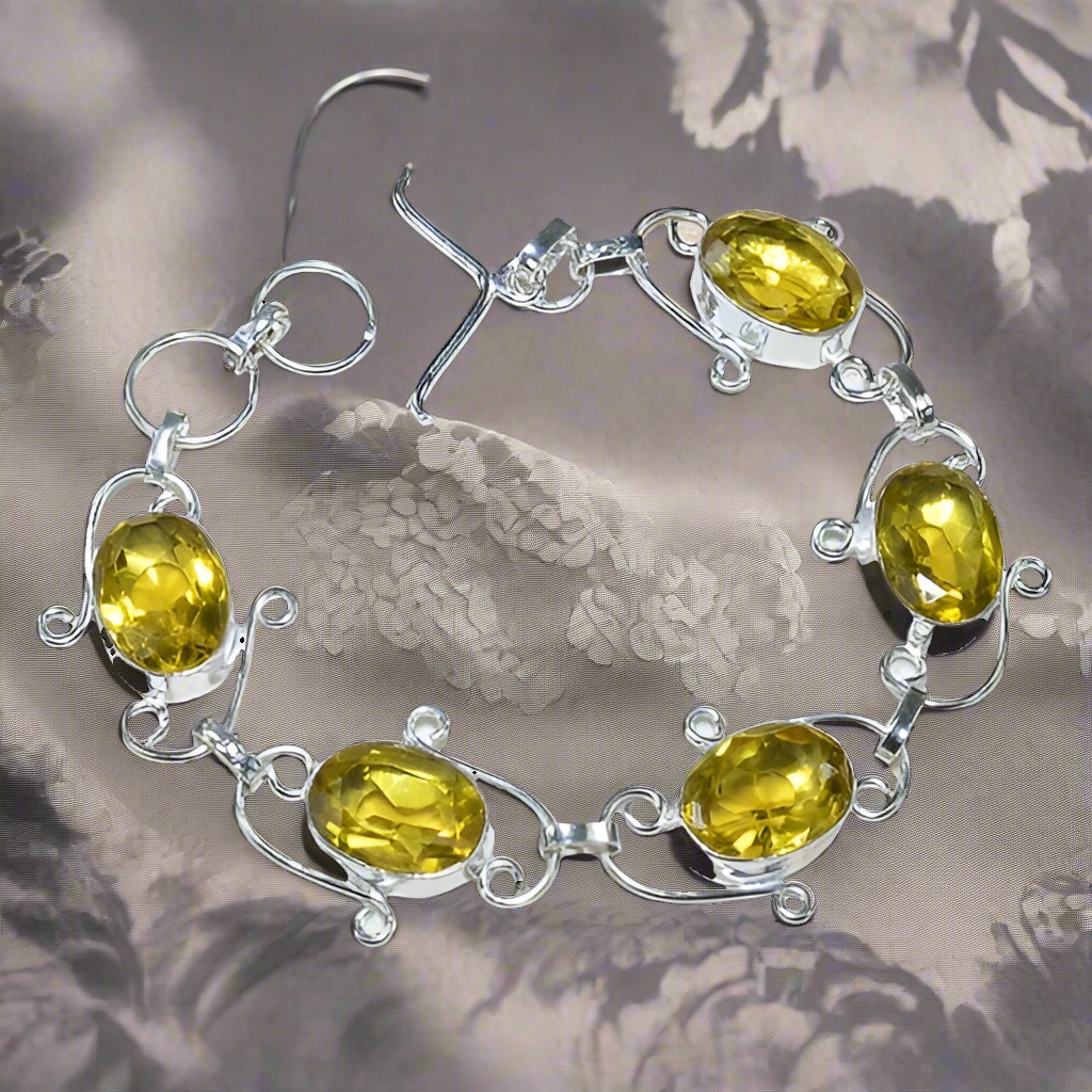 Citrine silver bracelet BR48