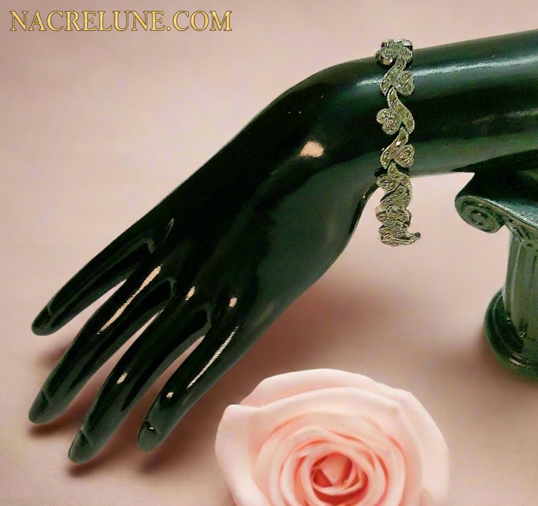 Bracelet en argent et marcassites NACRELUNE bracelet