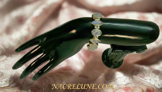Bracelet en argent et pierres de lune NACRELUNE bracelet