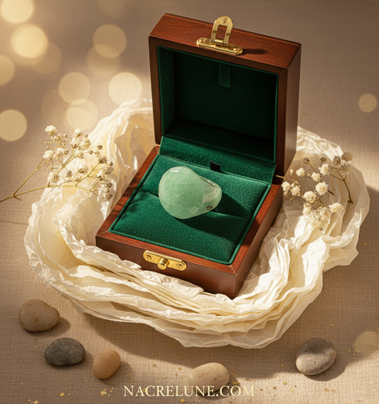 Bague en amazonite naturelle NACRELUNE Bague