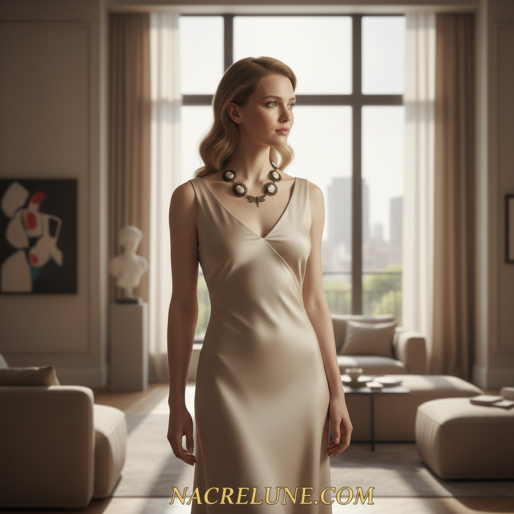 Collier fait de camées avec libellule NACRELUNE collier