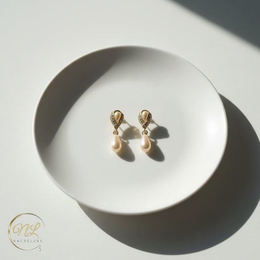 Boucles d’oreille perles fantaisie NACRELUNE boucles d'oreille