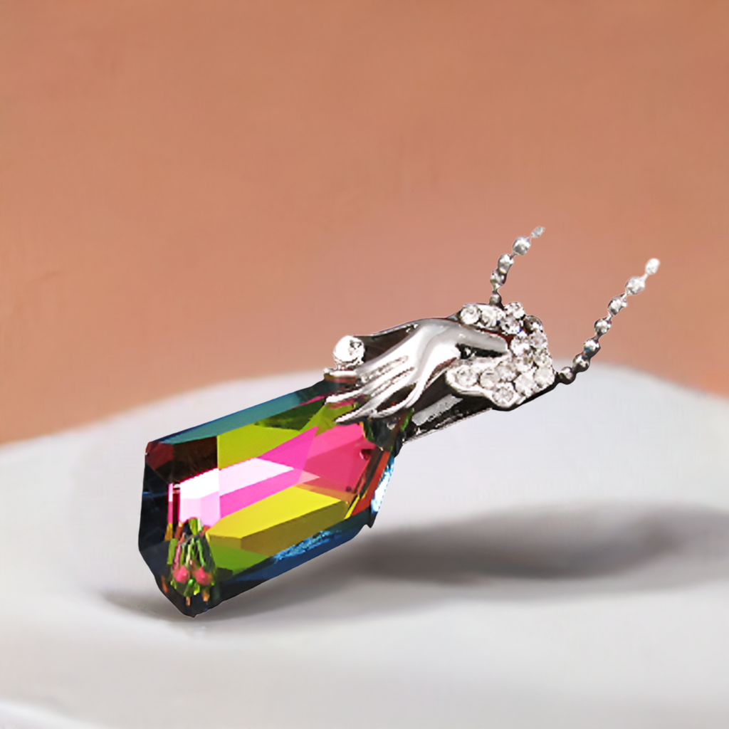 Pendentif en zirconia multicolore