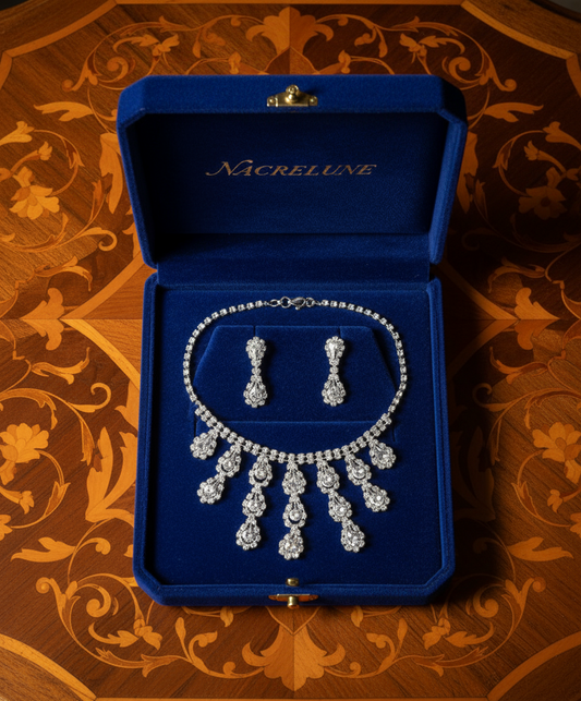 Parure strass complète Blanc NACRELUNE parure