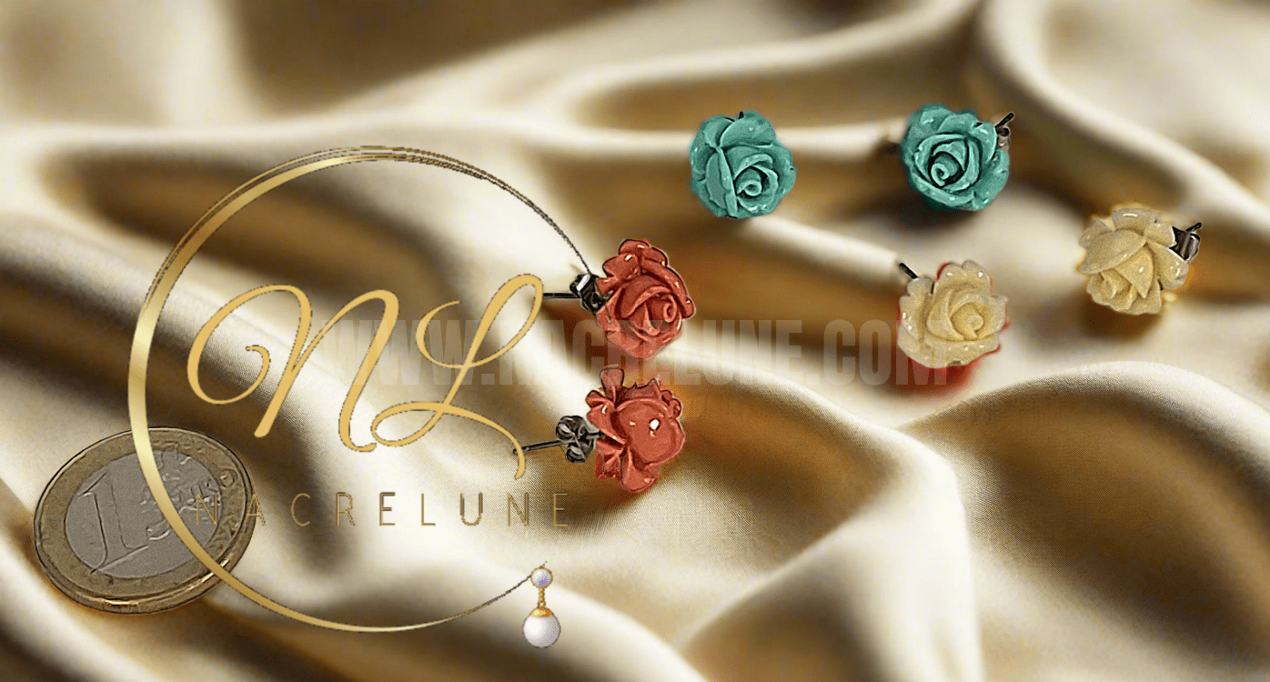 Lot de 3 paires de boucles d'oreille en résine