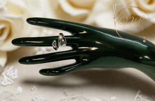 Bague en argent réglable NACRELUNE Bague