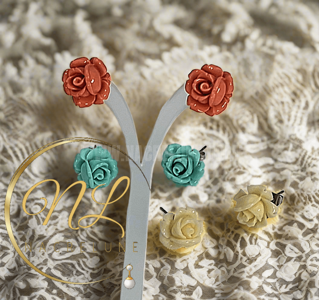 Lot de 3 paires de boucles d'oreille en résine
