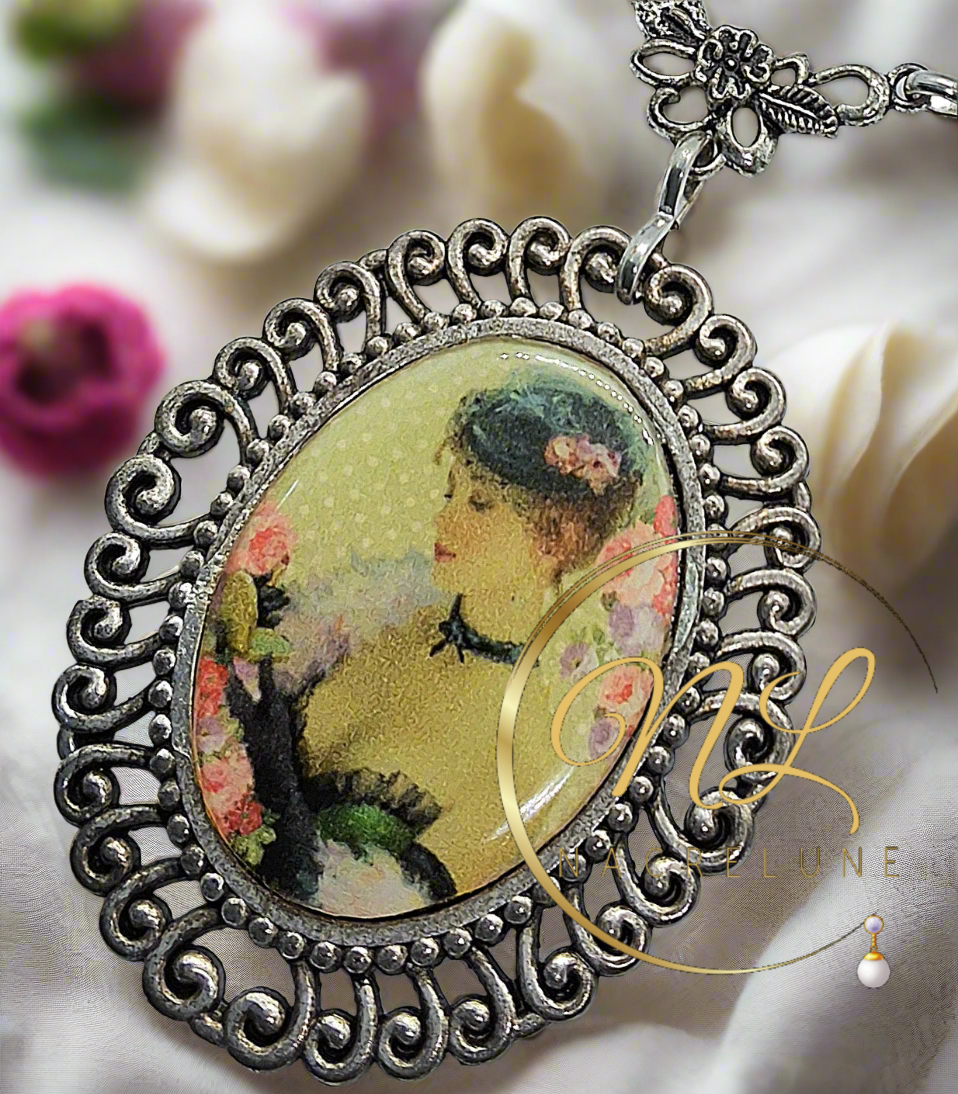 collier avec camées fantaisie NACRELUNE collier