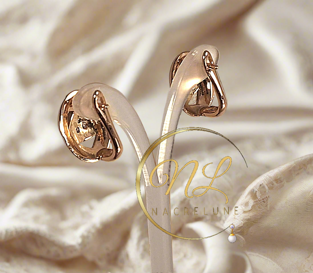Boucles d’oreille imitation diamant