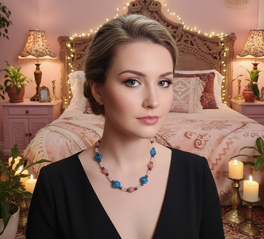 Collier en perles de verre NACRELUNE collier