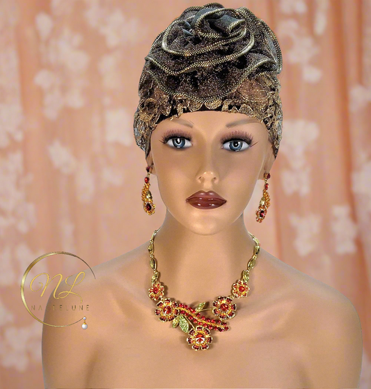 🎃Parure en strass grandes marguerites : choisissez votre couleur Orange NACRELUNE parure