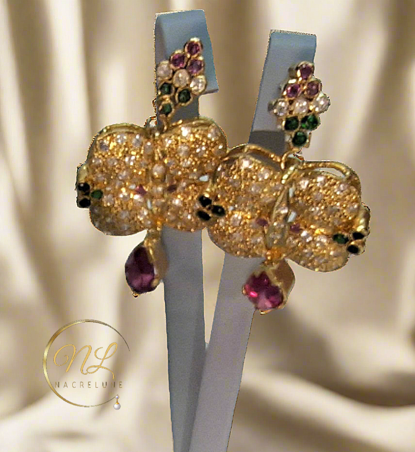 Parure en zirconia sur perles fines NACRELUNE parure