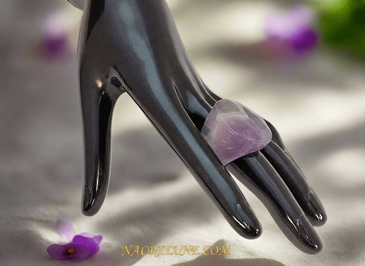 Bague en améthyste naturelle NACRELUNE Bague