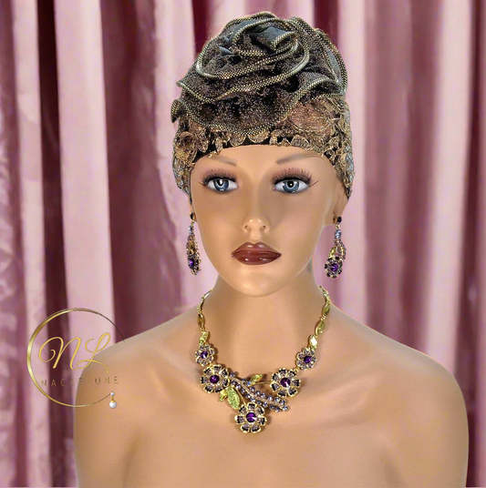 🎃Parure en strass grandes marguerites : choisissez votre couleur Violet NACRELUNE parure