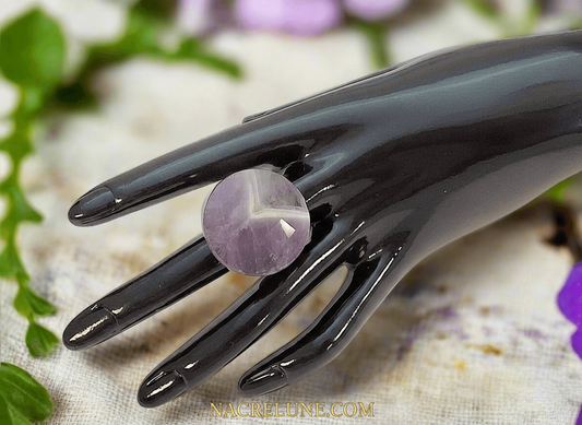 Bague en améthyste naturelle NACRELUNE Bague