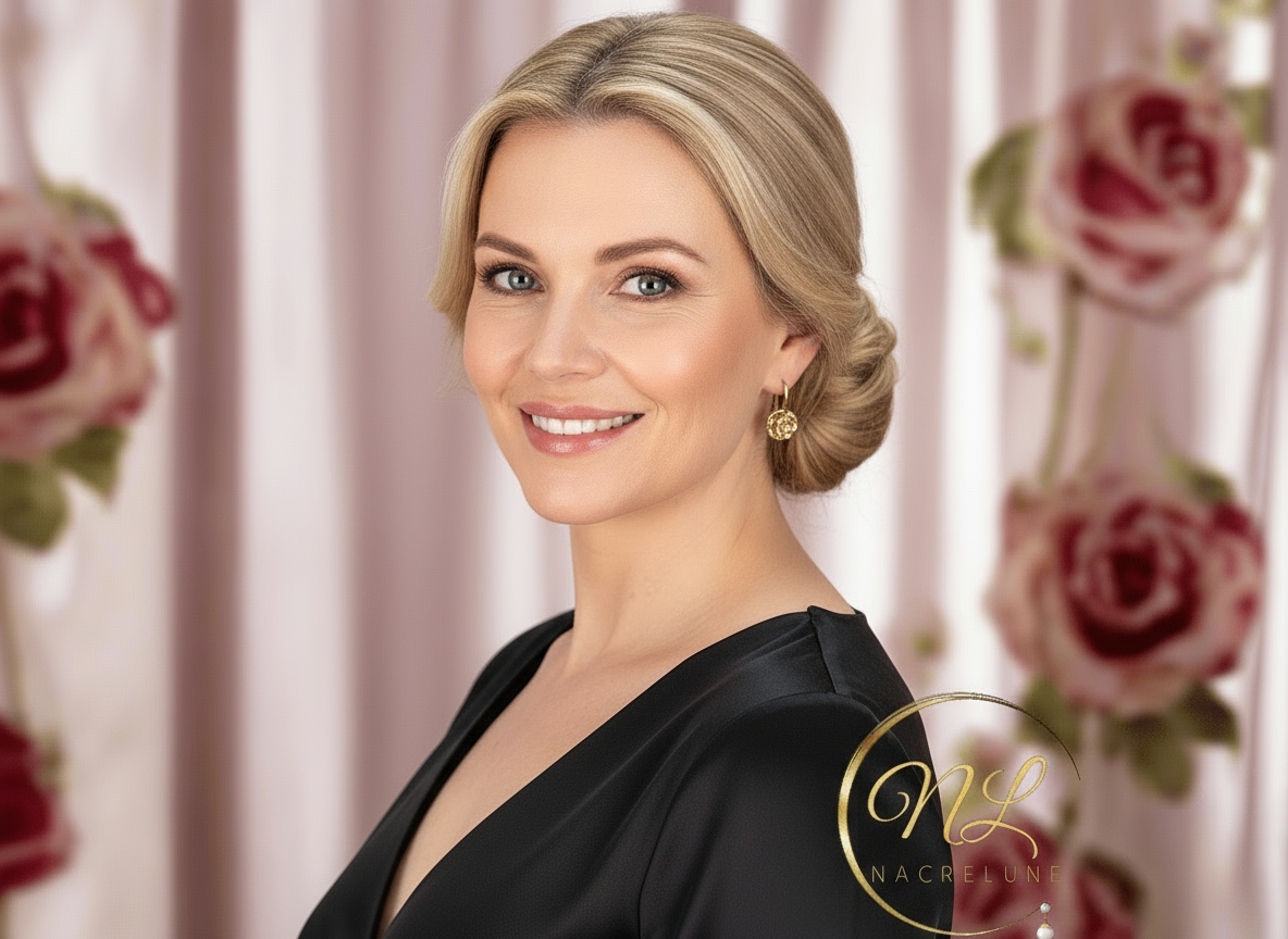 👑Boucles d’oreille fantaisie dorées NACRELUNE boucles d'oreille