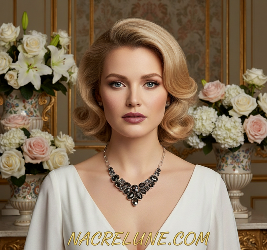 Collier en argent 925 et topazes traitées mystique NACRELUNE collier