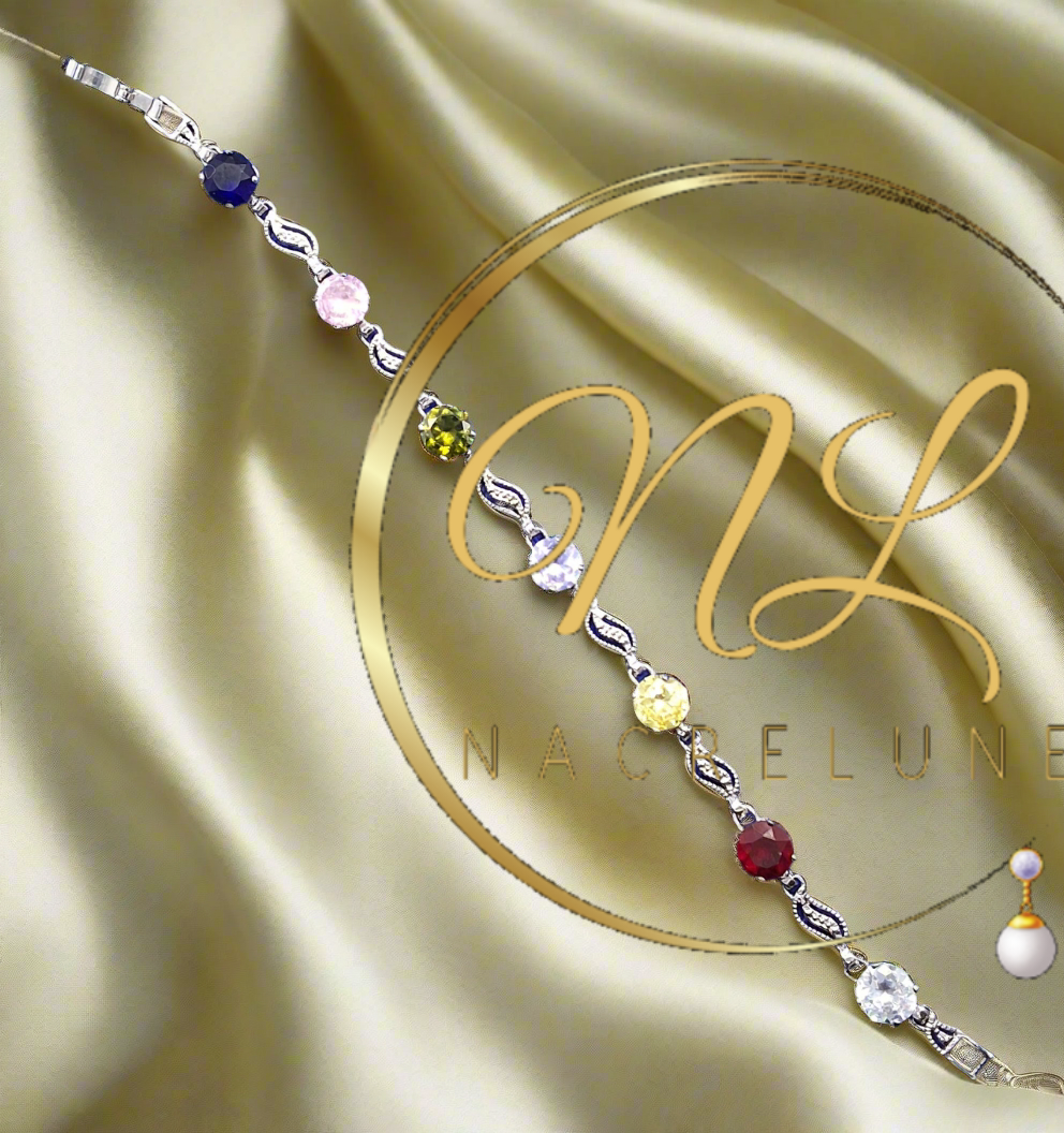 Bracelet en strass colorés