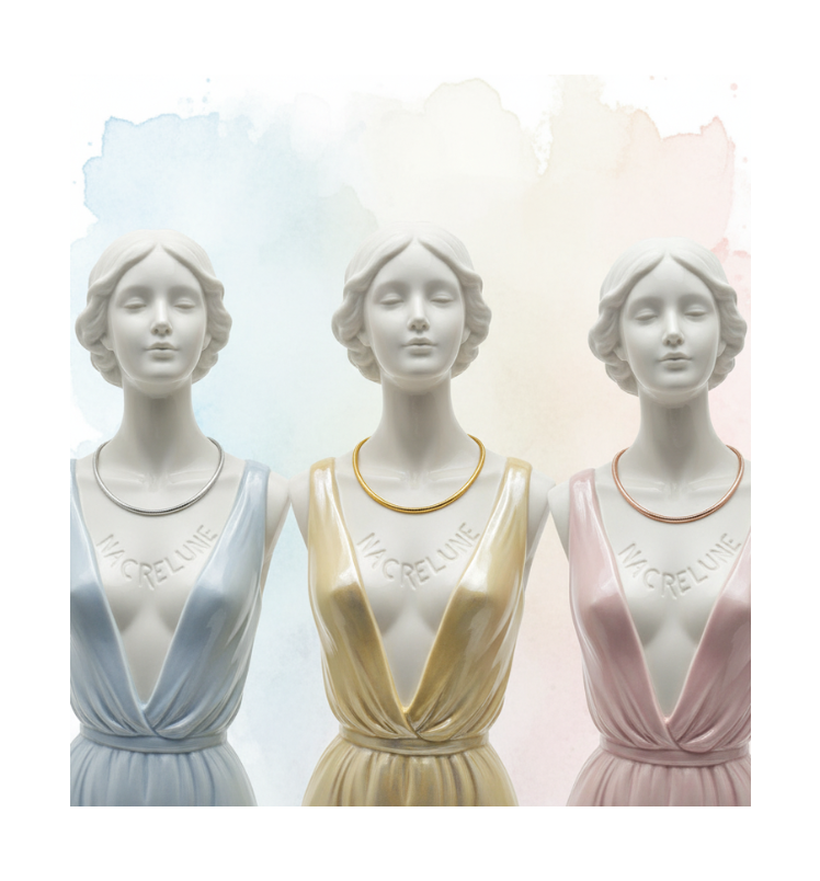 Collier semi-souple en acier inoxydable 304, 45 cm pour pendentif – 3 couleurs-NACRELUNE NACRELUNE collier