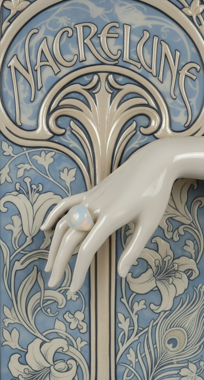 Natural opalite ring