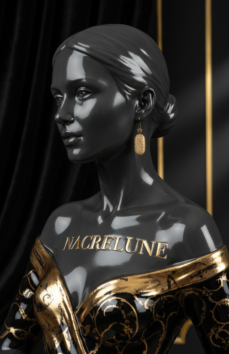 Boucles d'Oreille en Perles d'Acrylique Dorées – Bijou Léger & Élégant | NACRELUNE NACRELUNE boucles d'oreille