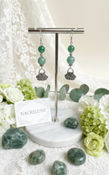 Boucles d'oreille en Agate Verte – Harmonie & Équilibre | NACRELUNE