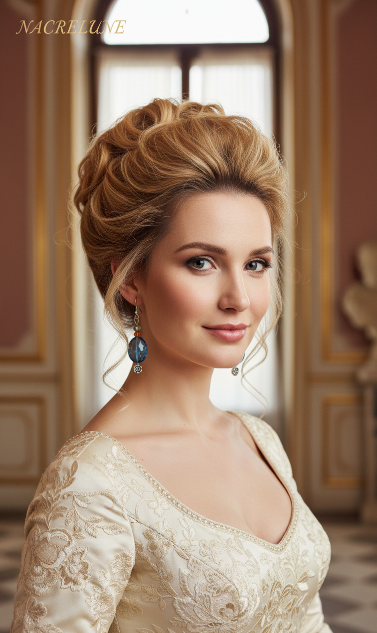 Boucles d'Oreille Strass Multicolores & Bleu – Bijou Fantaisie Étincelant | NACRELUNE