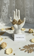 Boucles d'oreille Dorées Carrées Texturées – Torsade & Micro-Cristaux | NACRELUNE