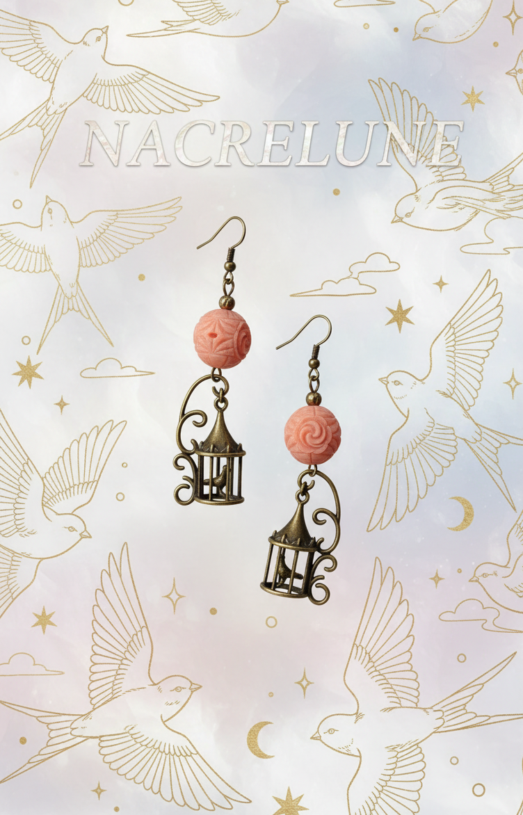 Boucles d'Oreille Imitation Corail Rouge – Bijou Élégant & Éthique | NACRELUNE NACRELUNE boucles d'oreille