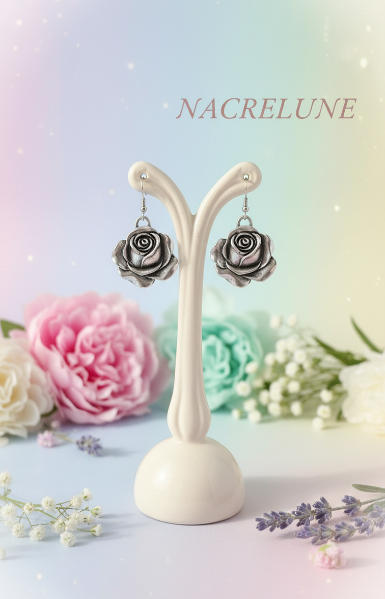 Boucles d'Oreilles Rose