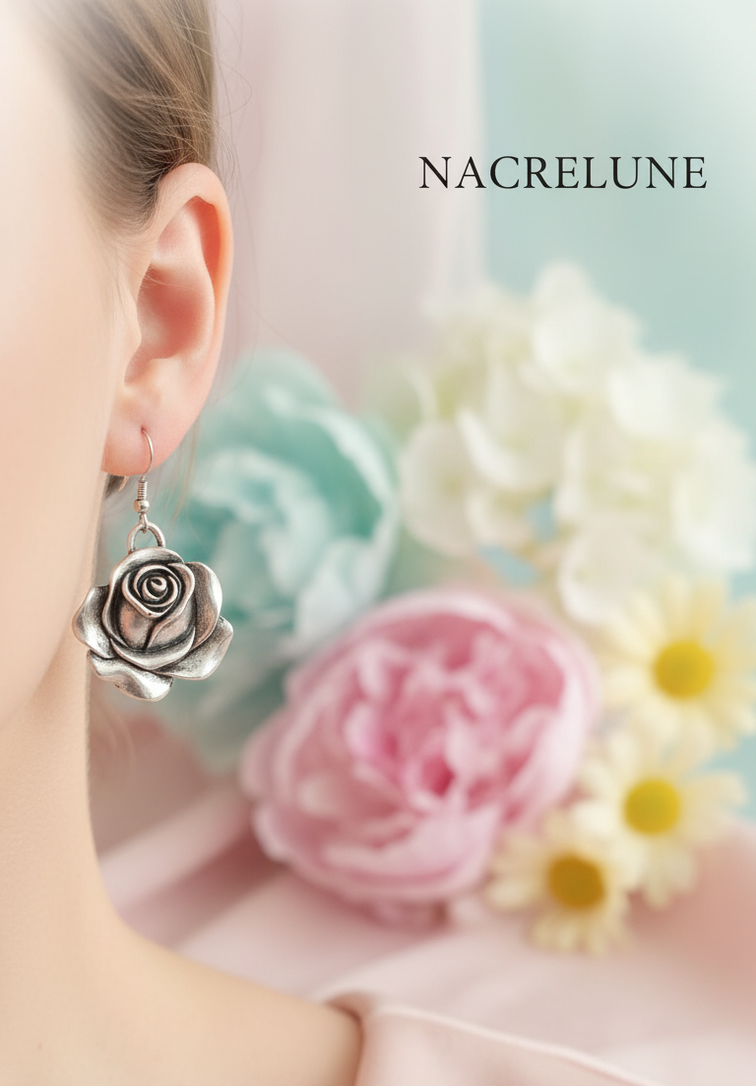 Boucles d'Oreilles Rose