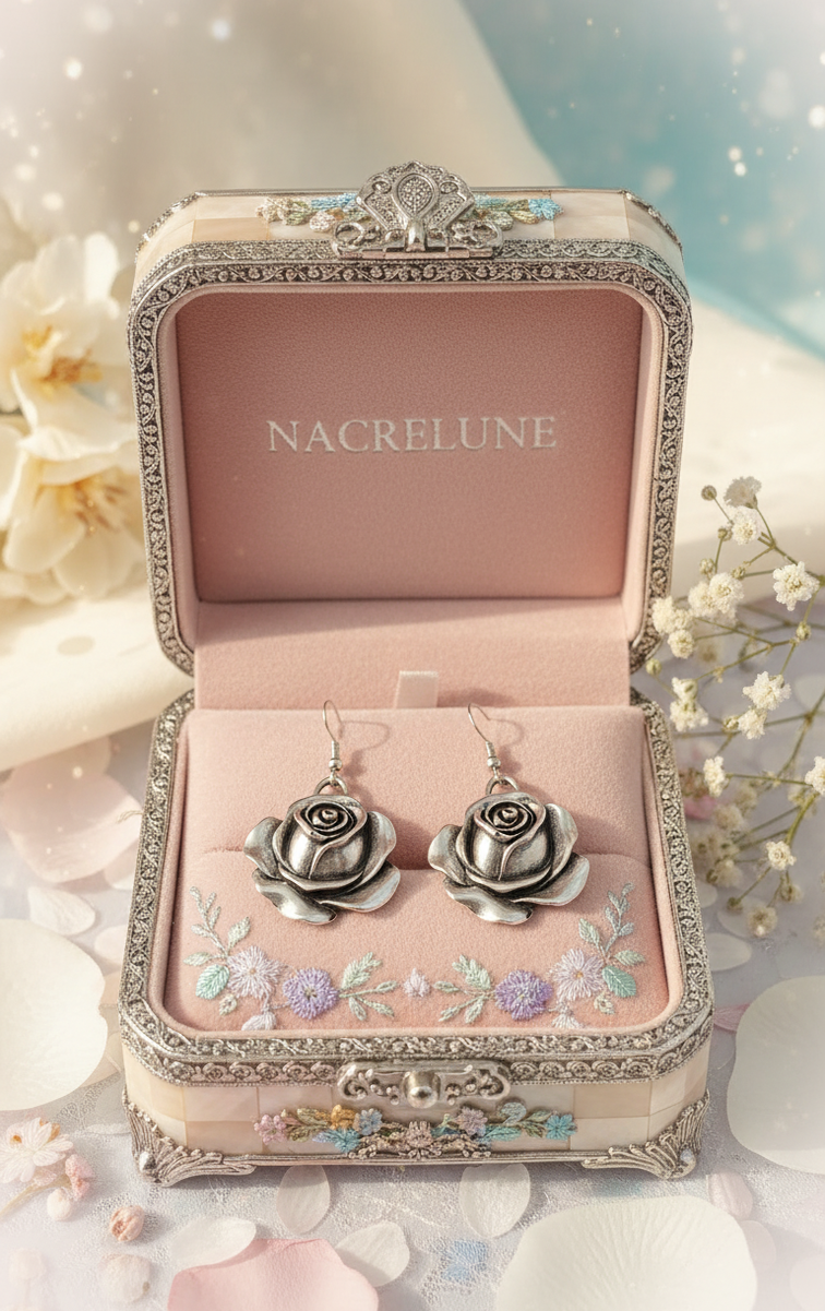 Boucles d'Oreilles Rose