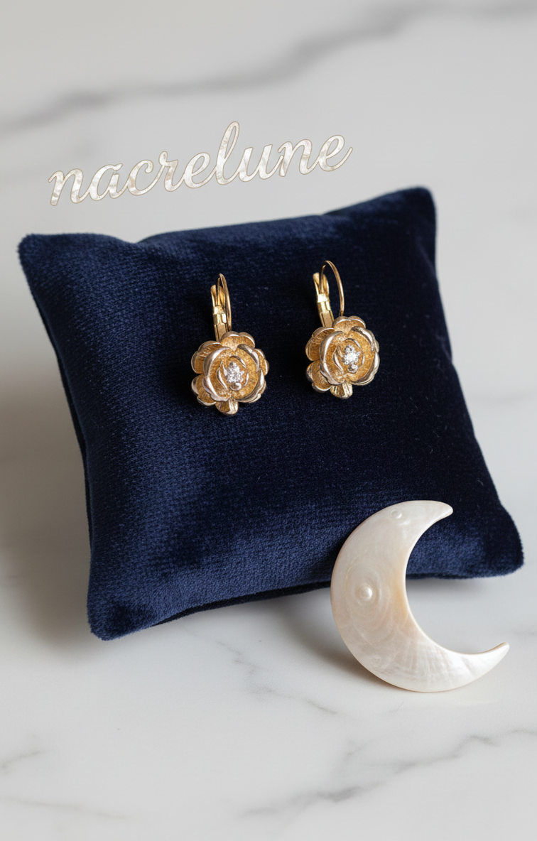 👑Boucles d’oreille fantaisie dorées