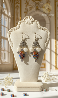 Pendientes de cristal millefiori y nácar – Joya artesanal y brillo veneciano