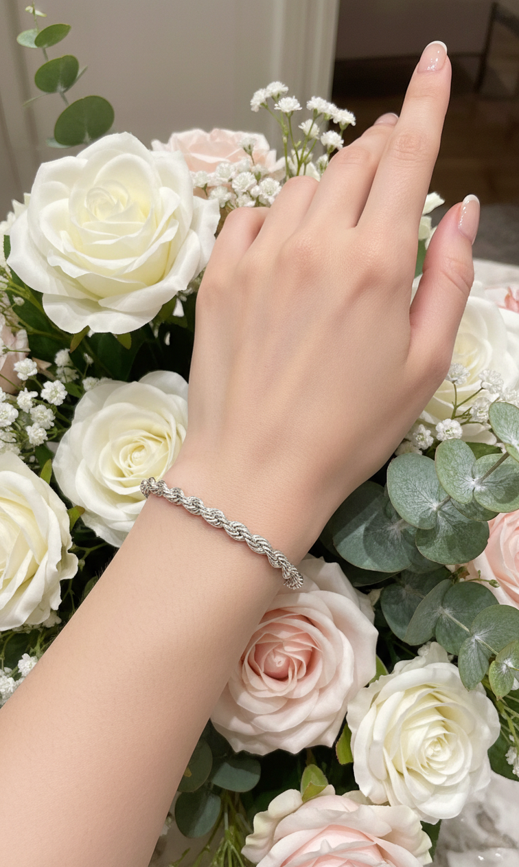 Genuine silver bracelet