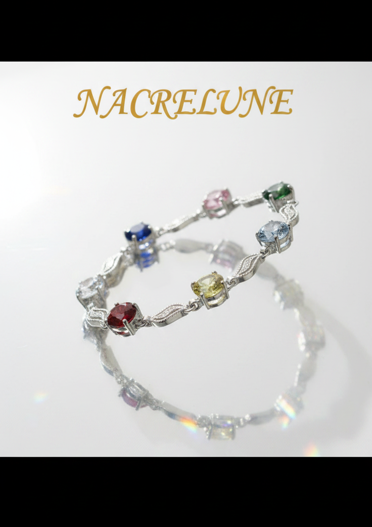 Bracelet Strass Colorés – Bijou Étincelant & Tendance | NACRELUNE NACRELUNE bracelet