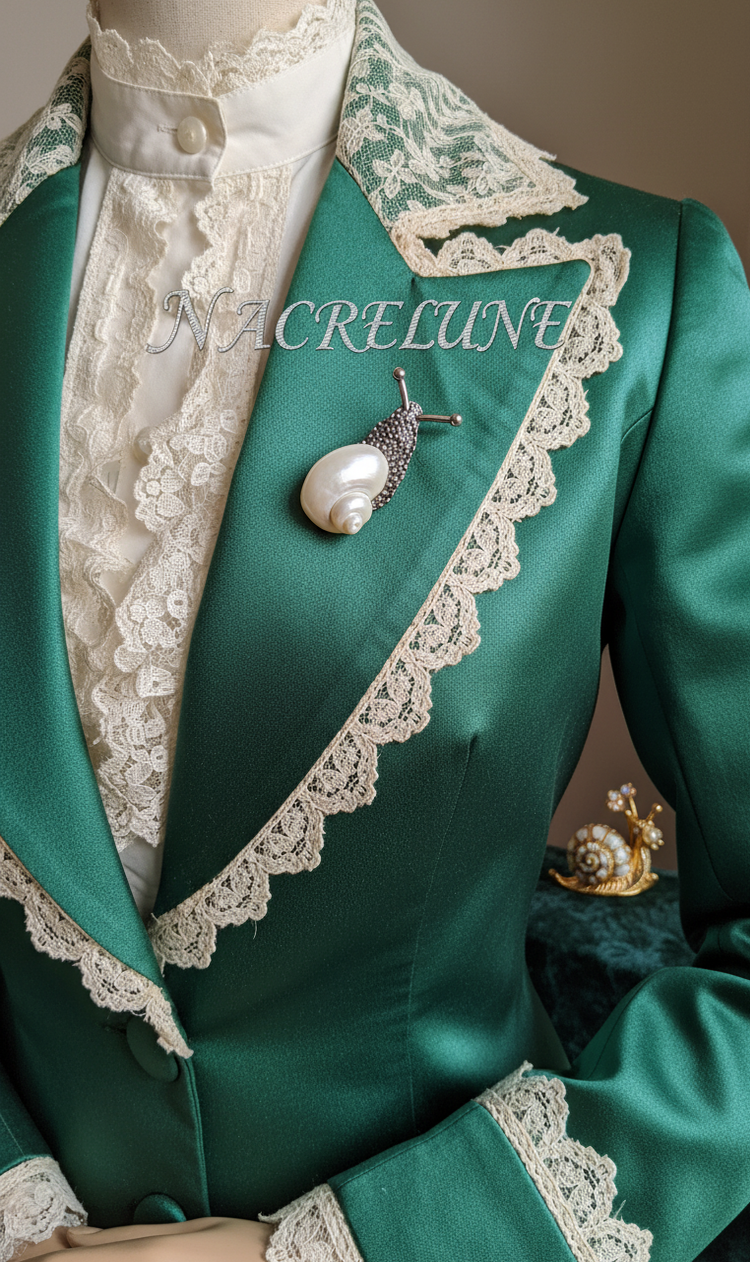 Broche Escargot en Nacre – Bijou Spirituel & Artisanal | NACRELUNE NACRELUNE broche