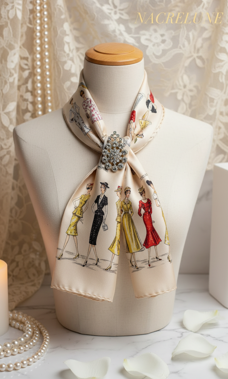 Broche Strass Blancs – Bijou Fantaisie Élégant | NACRELUNE NACRELUNE broche