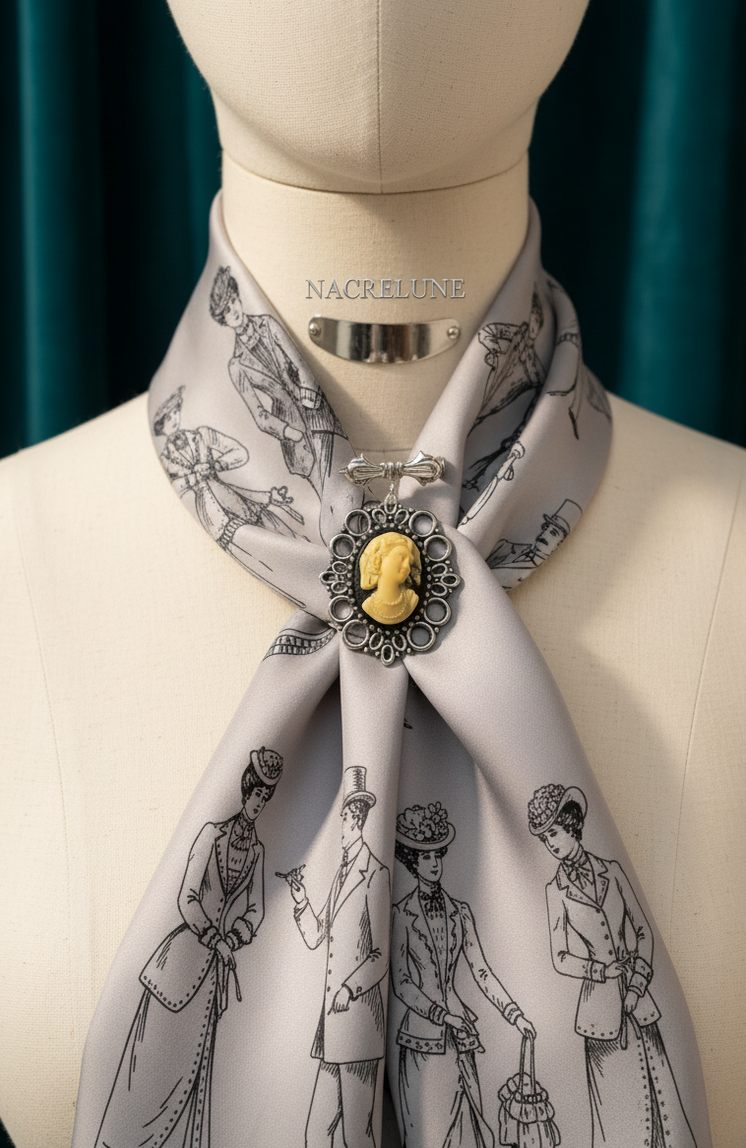 Broche Vintage Camée – Bijou Rétro Élégant | NACRELUNE NACRELUNE broche
