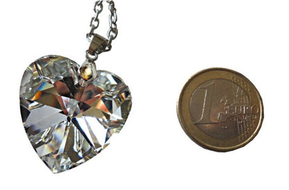 Collier cristal coeur avec chaine C201