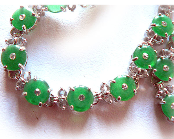 emerald zirconia necklace C67