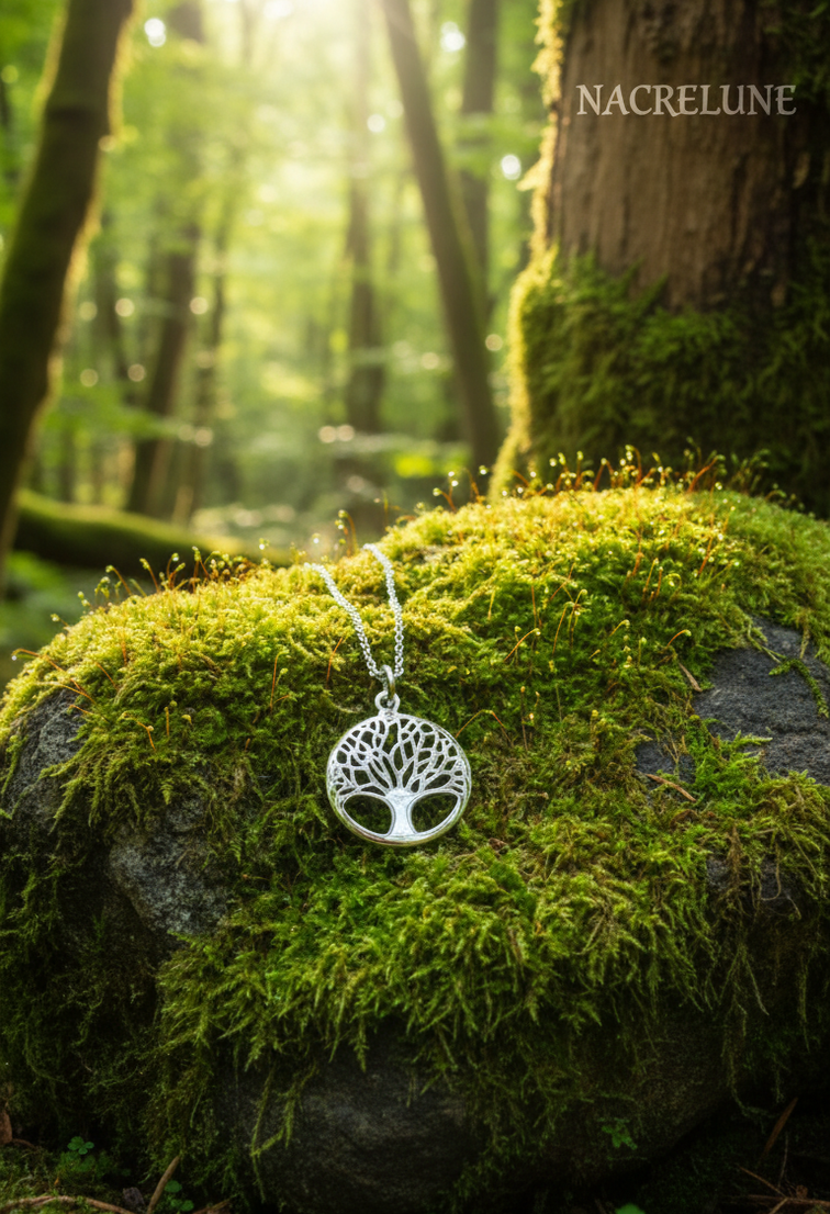 Collier Arbre de Vie en Argent Véritable | Bijou Spirituel – Nacrelune