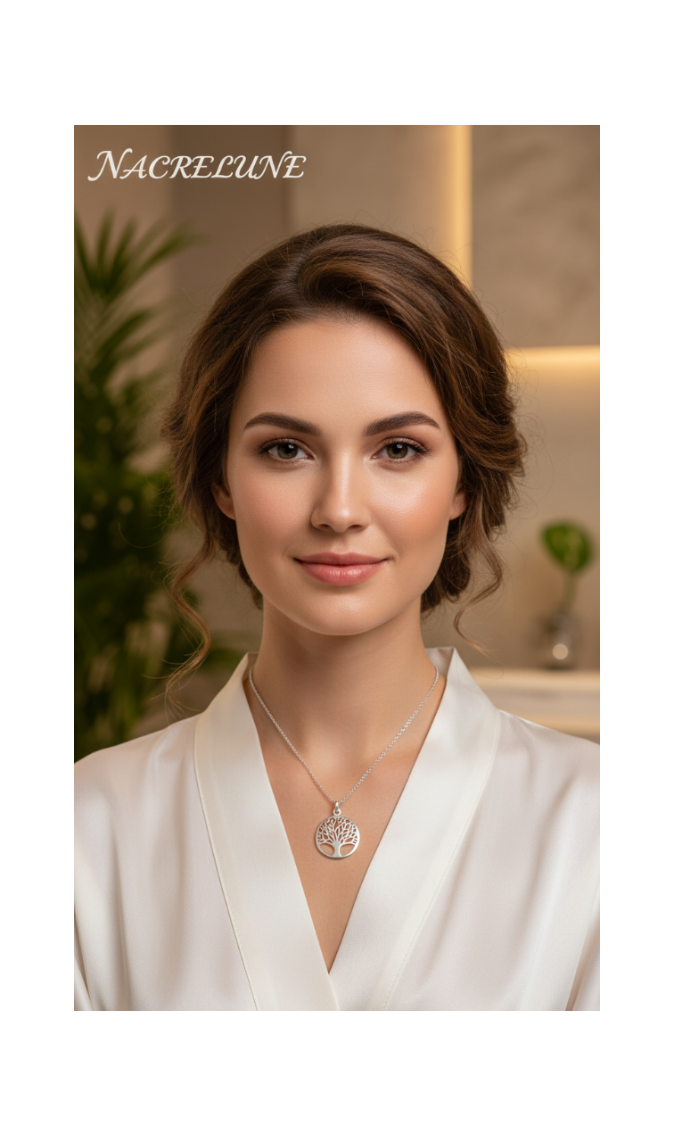 Collier Arbre de Vie en Argent Véritable | Bijou Spirituel – Nacrelune