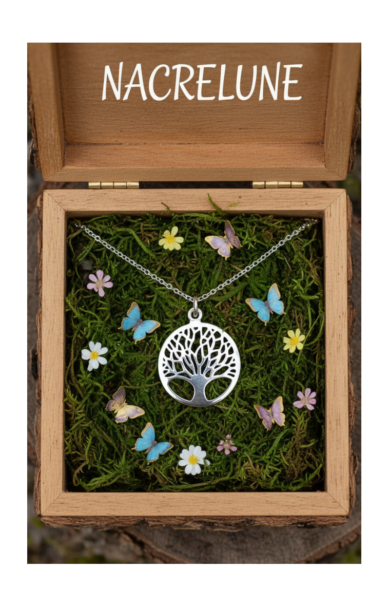 Collier Arbre de Vie en Argent Véritable | Bijou Spirituel – Nacrelune