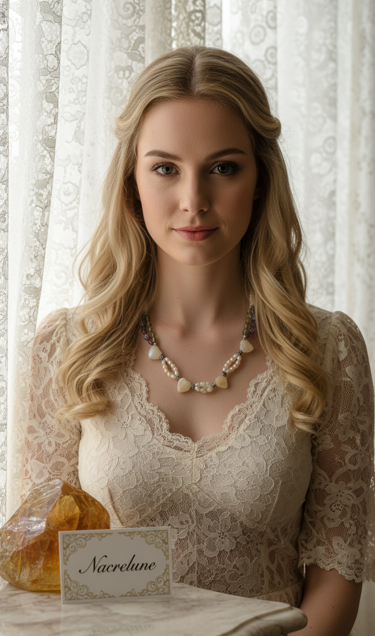 Collier Pierres Naturelles Cœurs Citrines | NACRELUNE nacrelune.com collier
